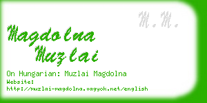 magdolna muzlai business card